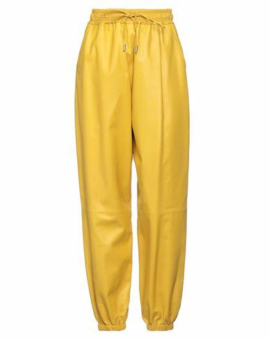 Desa 1972 Woman Pants Yellow Soft Leather Cover