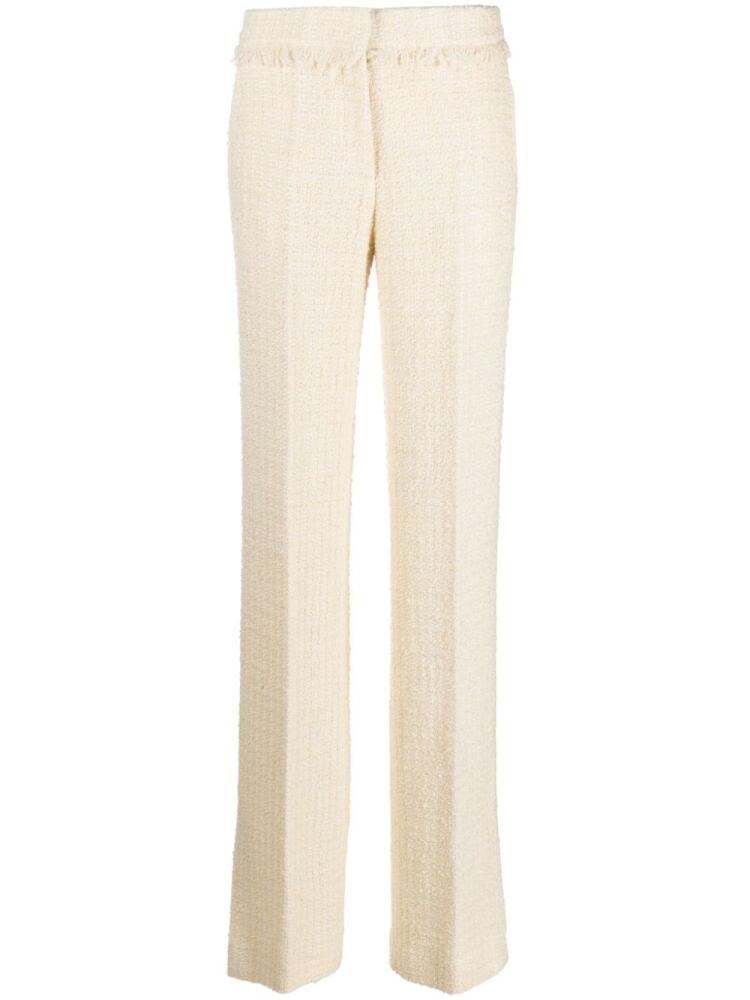 Del Core frayed-detailing pressed-crease tailored trousers - Neutrals Cover