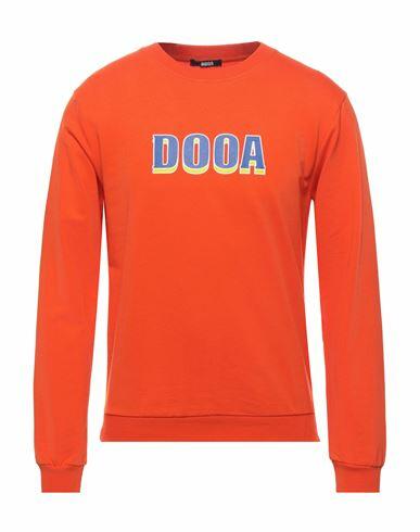 Dooa Man Sweatshirt Orange Cotton, Elastane Cover