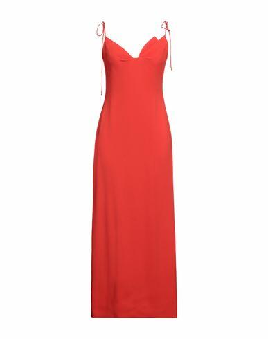 Del Core Woman Maxi dress Red Viscose, Acetate, Silk Cover