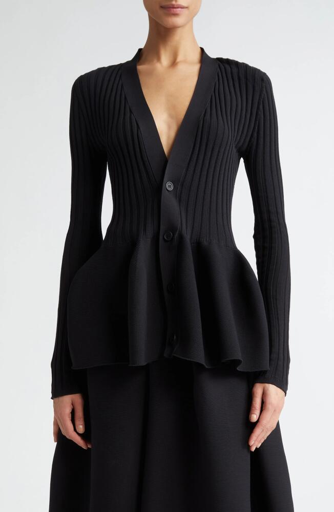 CFCL Pottery Peplum Rib Cardigan in Black Cover