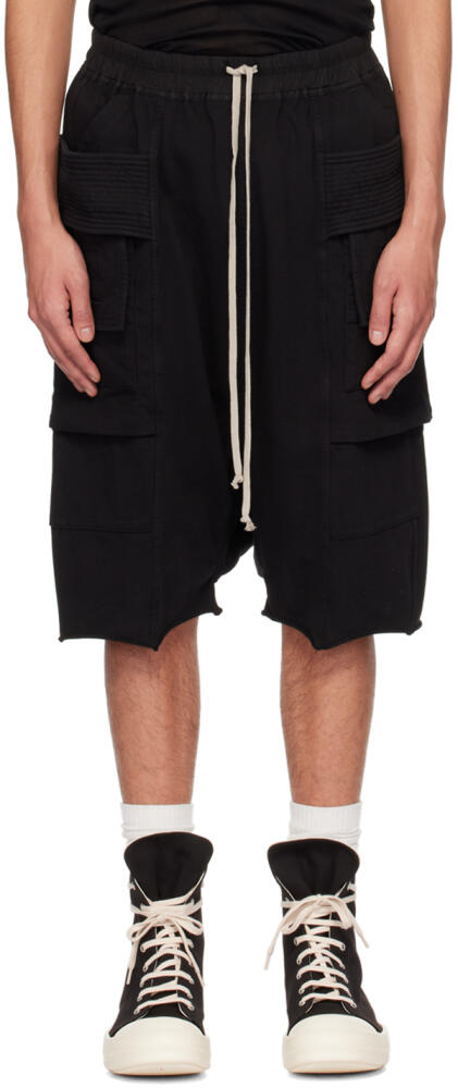 Rick Owens DRKSHDW Black Creatch Cargo Pods Shorts Cover