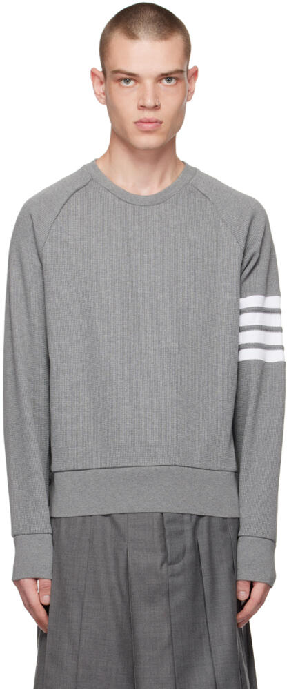 Thom Browne Gray 4-Bar Sweatshirt Cover