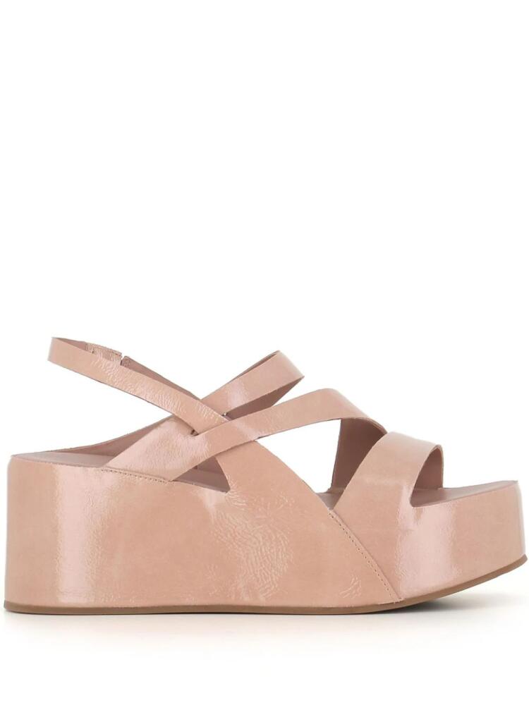 Del Carlo 73mm Vetro leather sandals - Neutrals Cover