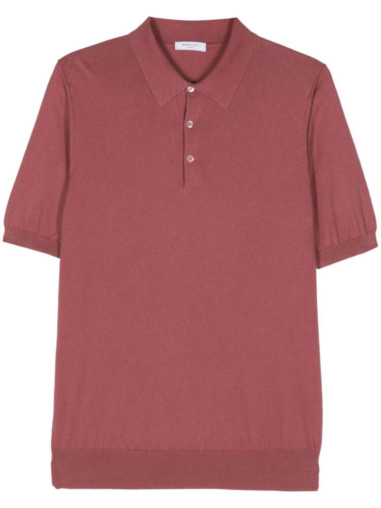 Boglioli fine-knit polo shirt - Pink Cover