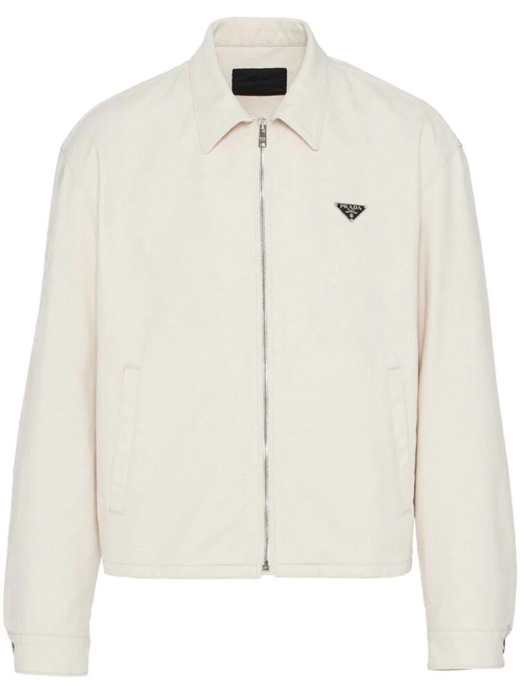 Prada velvet denim blouson jacket - White Cover