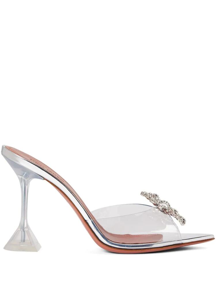 Amina Muaddi 95mm Rosie transparent mules - Neutrals Cover