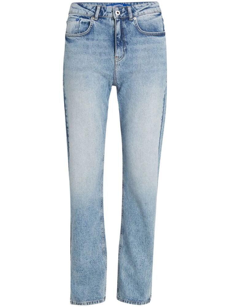 Karl Lagerfeld Jeans logo-patch straight-leg jeans - Blue Cover