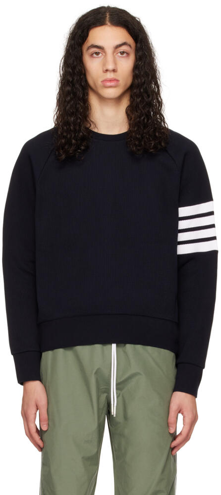 Thom Browne Navy 4-Bar Sweatshirt Cover