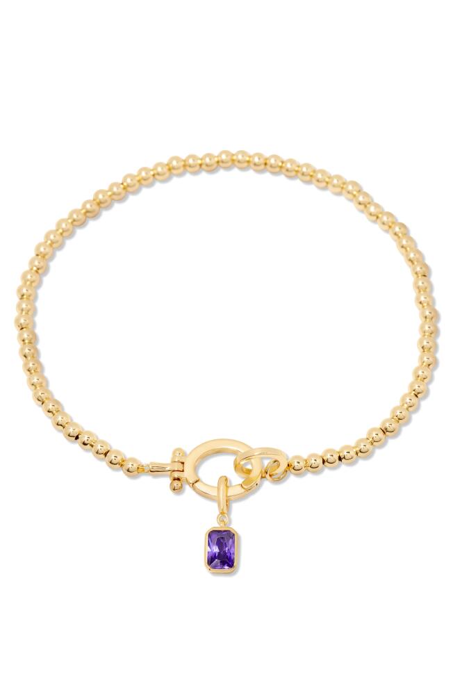 Brook and York Mackenzie Birthstone Bracelet in Gold - February Cover