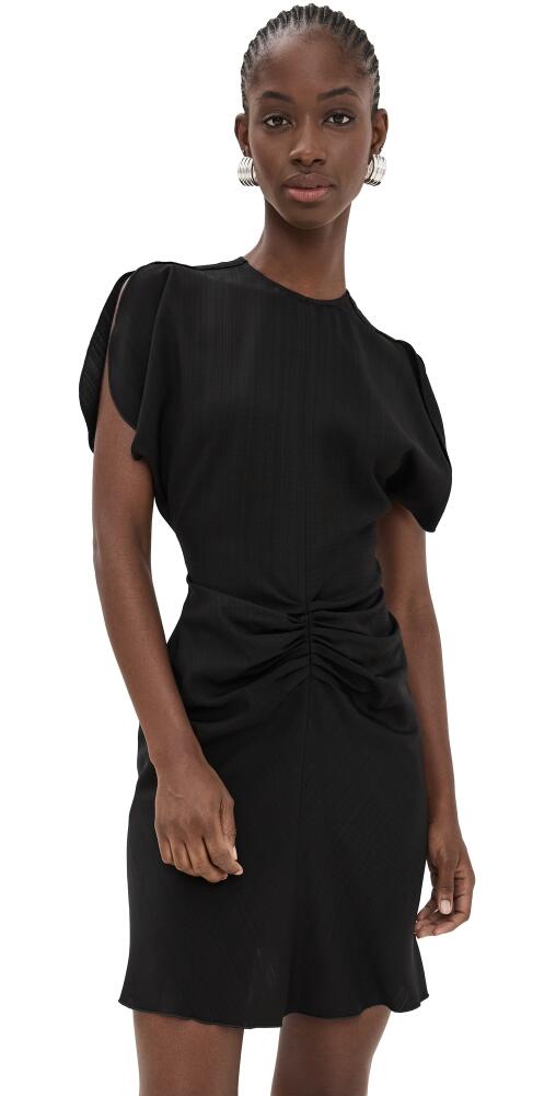 Victoria Beckham Gathered Waist Mini Dress Black Cover