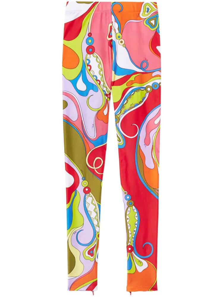 PUCCI orchidee-print leggings - Red Cover