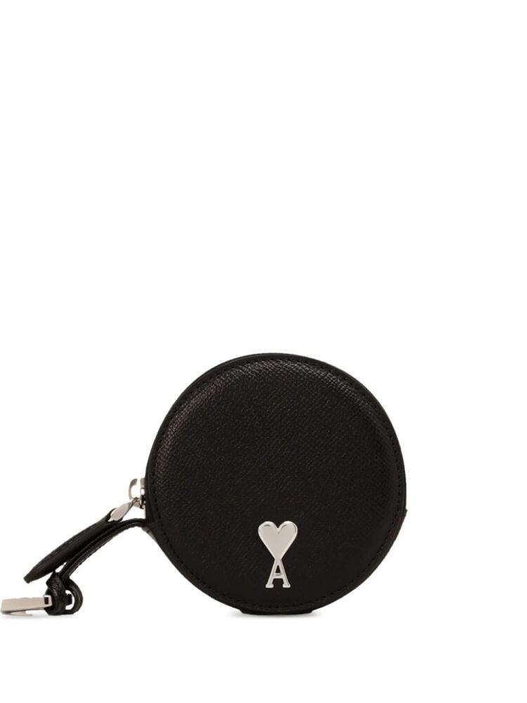 AMI Paris Paris Paris round leather purse - Black Cover