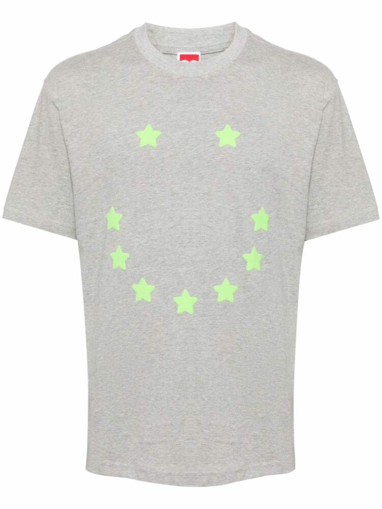 Ground Zero star-print cotton T-shirt - Grey Cover