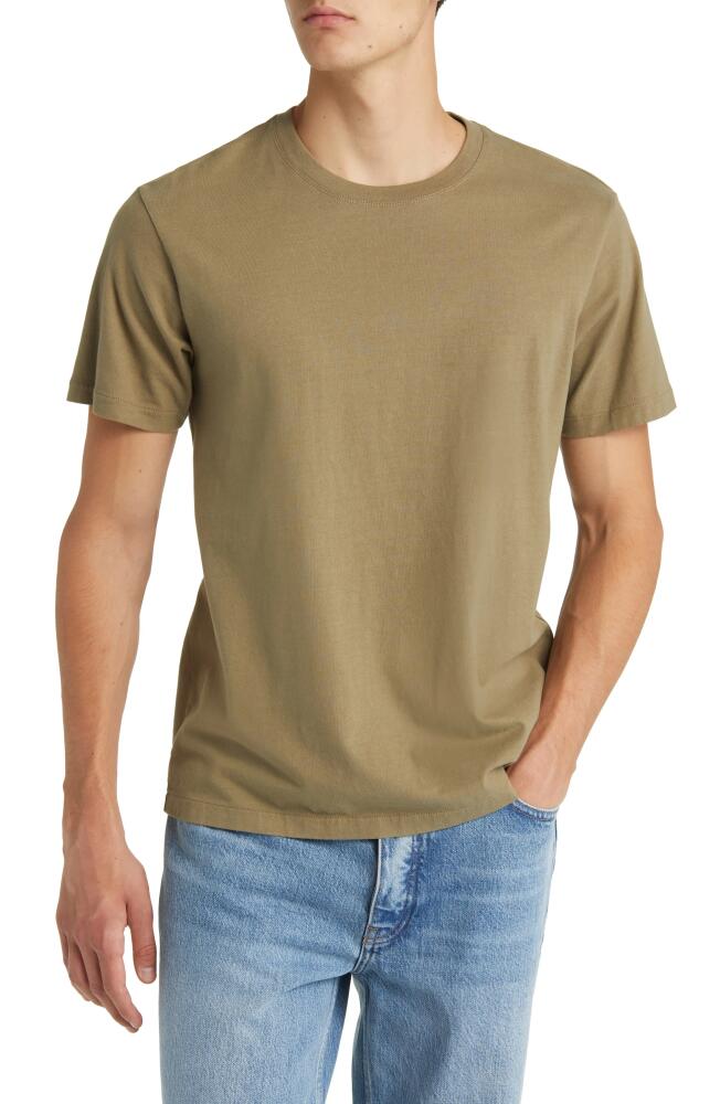 FRAME Logo Cotton T-Shirt in Khaki Green Cover