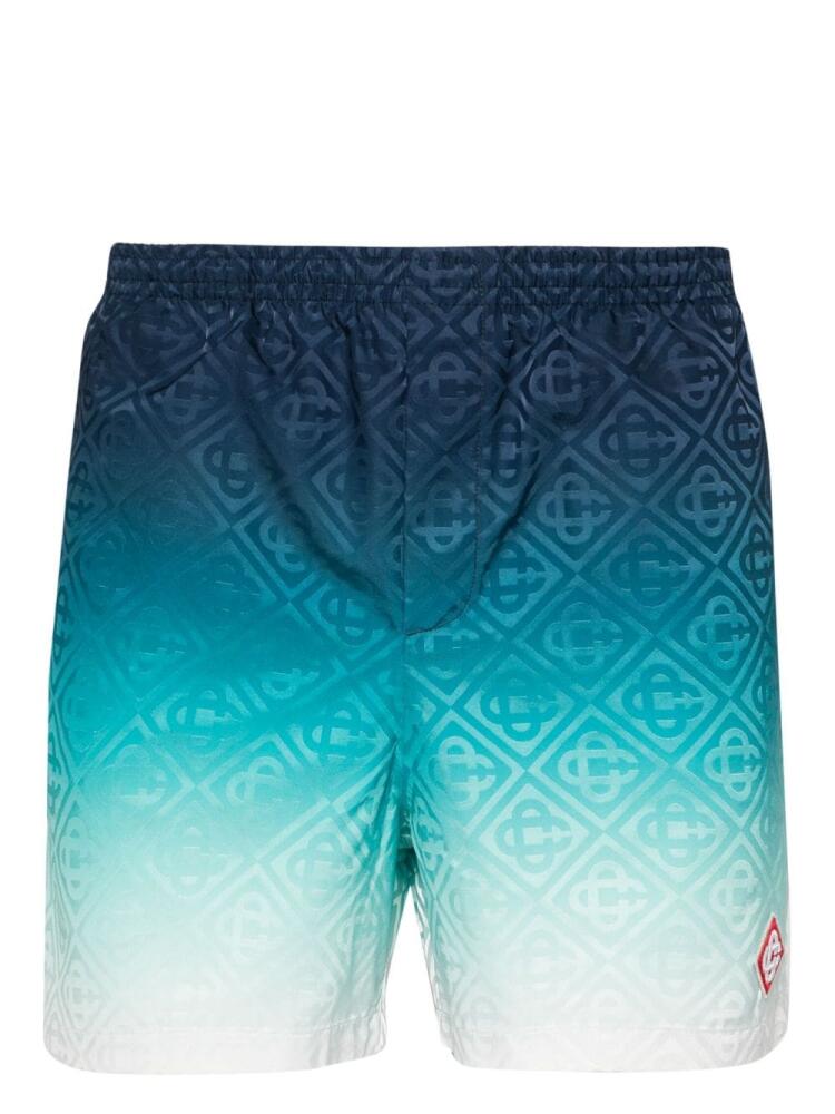 Casablanca logo-jacquard swim shorts - Blue Cover