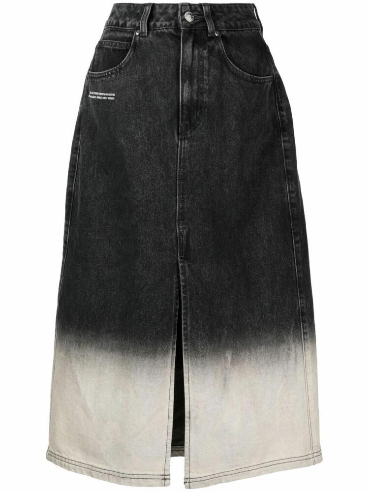 izzue faded high-waisted denim skirt - Black Cover