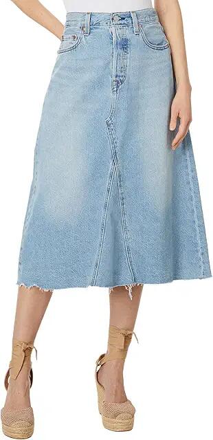 Levi's(r) Premium HR A-Line Deconstructed Midi Skirt (Secret Secret) Women's Skirt Cover