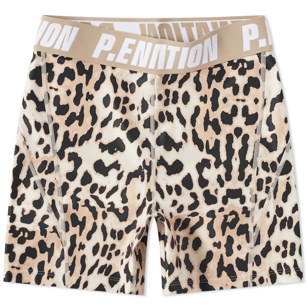 P.E Nation Women's Pursuit Bike Short in Leopard Active Cover