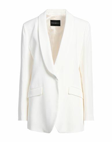 Emporio Armani Woman Blazer White Acetate, Viscose Cover