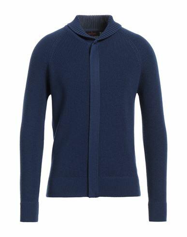 Gran Sasso Man Cardigan Navy blue Virgin Wool Cover