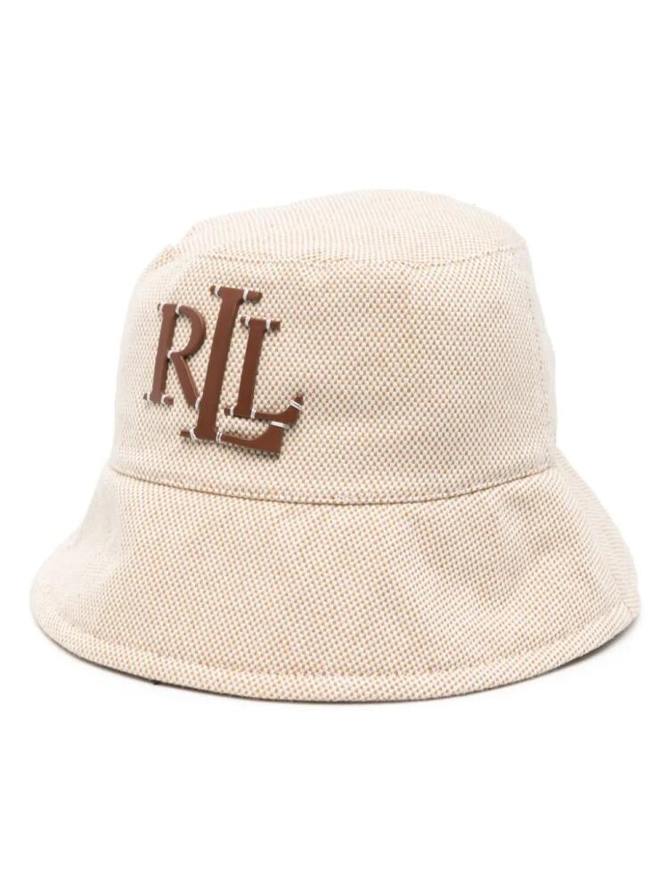 Lauren Ralph Lauren Cross cotton bucket hat - Neutrals Cover