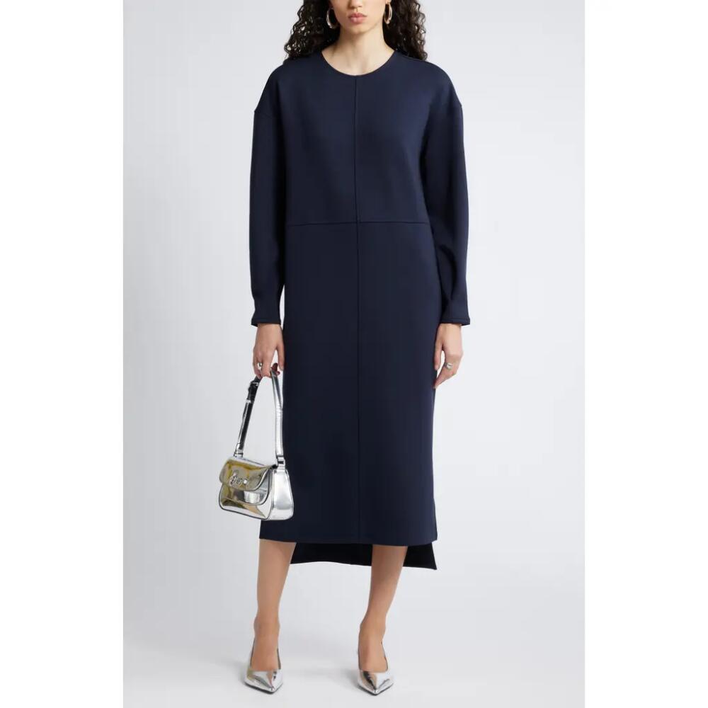 Nordstrom Long Sleeve Shift Sweatshirt Dress in Navy Night Cover