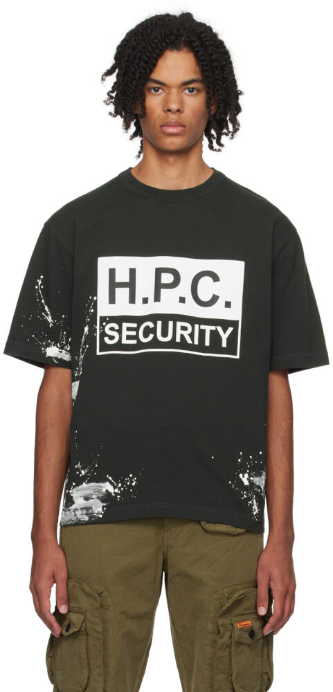 Heron Preston Black 'H.P.C. Security' T-Shirt Cover