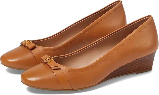 Cole Haan Malta Wedge 40 mm (Pecan Leather/Natural Stack) Women's Shoes Cover