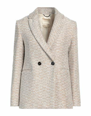 Momoní Woman Blazer Ivory Polyamide, Polyester, Metallized polyamide Cover