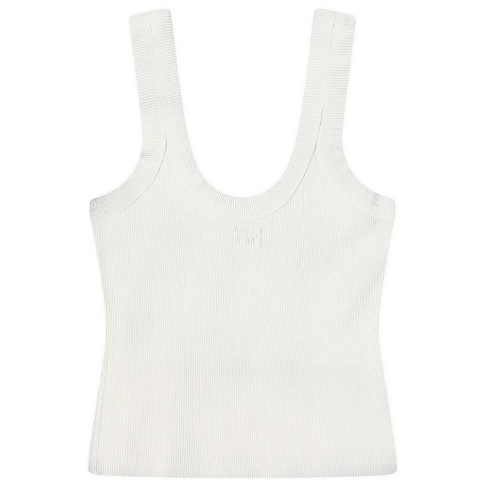 Alexander Wang Women's Logo Tank Top in Washed Smoke White Cover