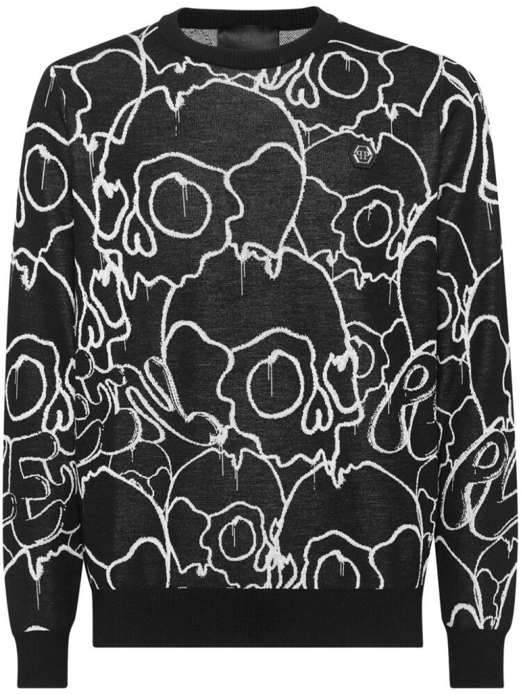 Philipp Plein Dripping Skull jumper - Black Cover