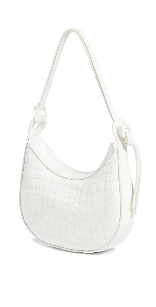 Reformation Mini Rosetta Shoulder Bag White Croc Cover