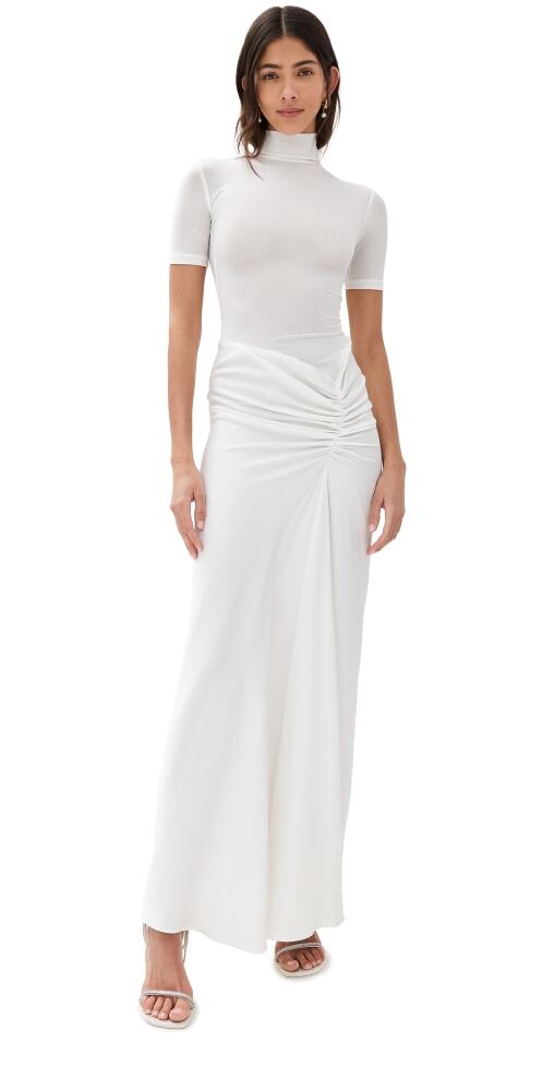 Christopher Esber Fusion Ruched Tee Gown White Cover