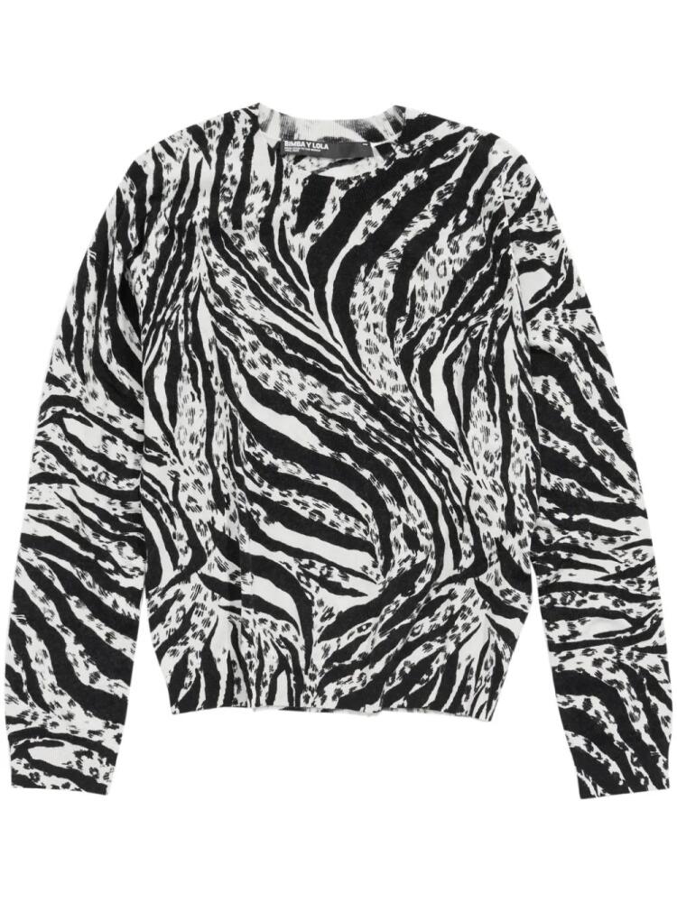 Bimba y Lola zebra-print jumper - Black Cover