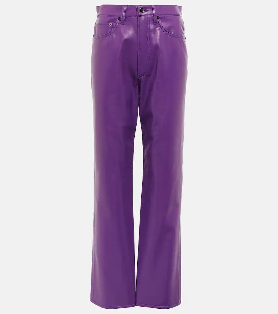 Agolde 90s Pinch high-rise faux leather pants Cover