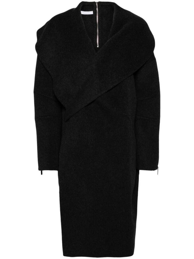 Helmut Lang zip-details wool coat - Grey Cover