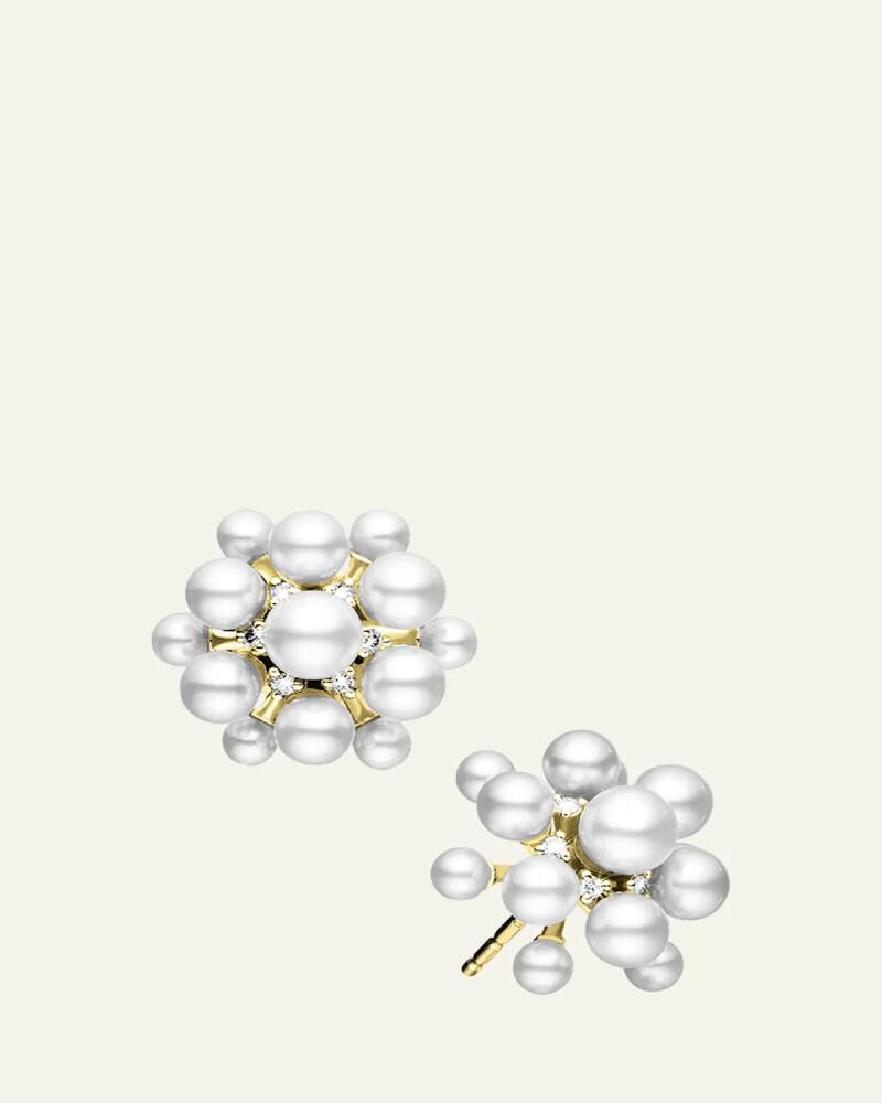 Paul Morelli 18k Gold Pearl & Diamond Orbit Earrings Cover