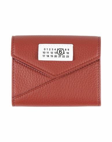 Mm6 Maison Margiela Woman Wallet Brown Cow leather Cover