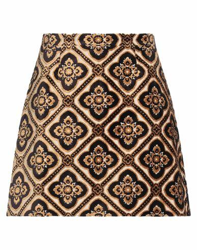 Etro Woman Mini skirt Ocher Viscose, Cotton Cover