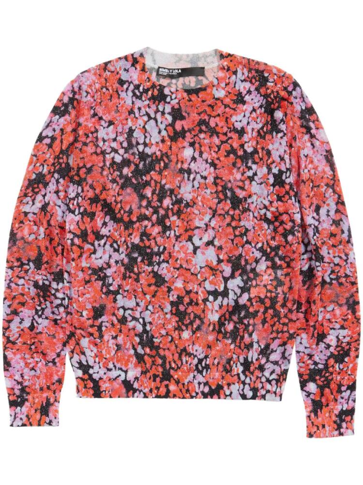 Bimba y Lola abstract-pattern print jumper - Red Cover