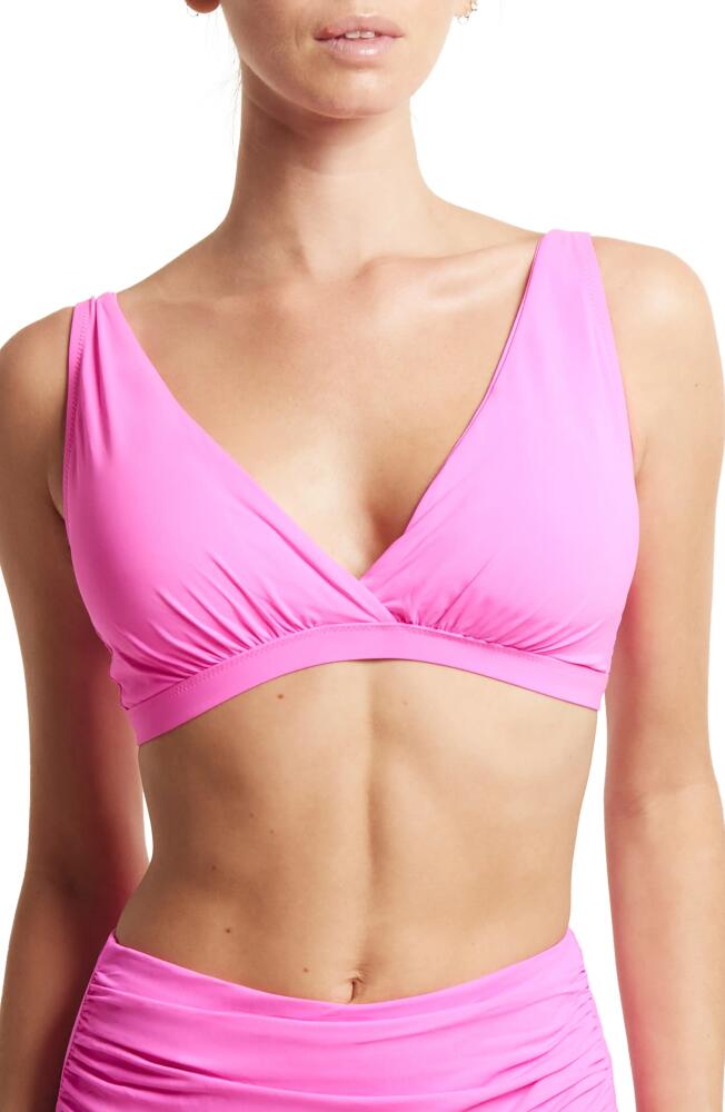 Hanky Panky Wrap Front Bikini Top in Unapologetic Pink Cover