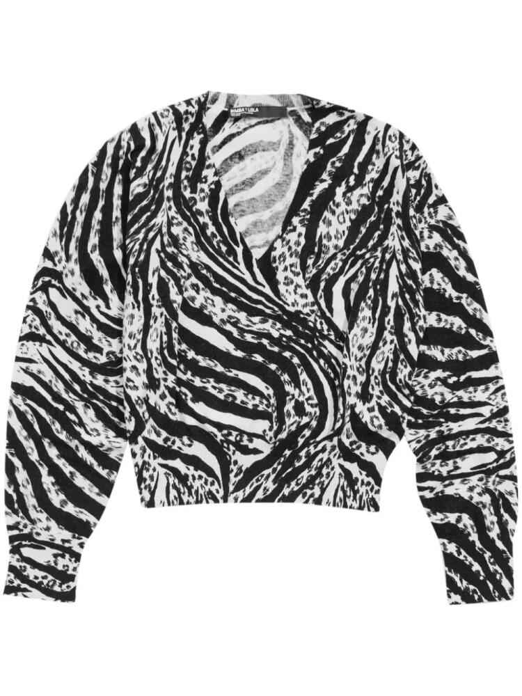 Bimba y Lola zebra-print jumper - Black Cover