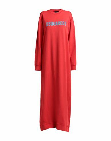 Dsquared2 Woman Maxi dress Red Cotton, Elastane Cover