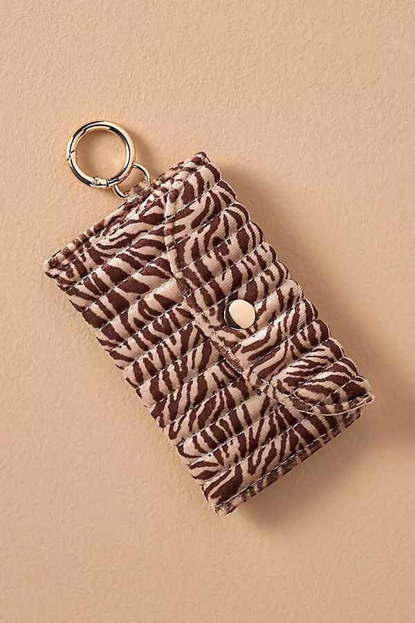 By Anthropologie Quilted Velvet Card Holder Cover