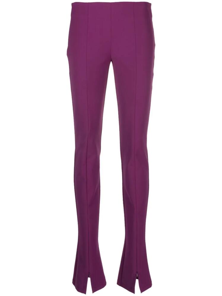 Sportmax zip-cuff slim-fit trousers - Purple Cover