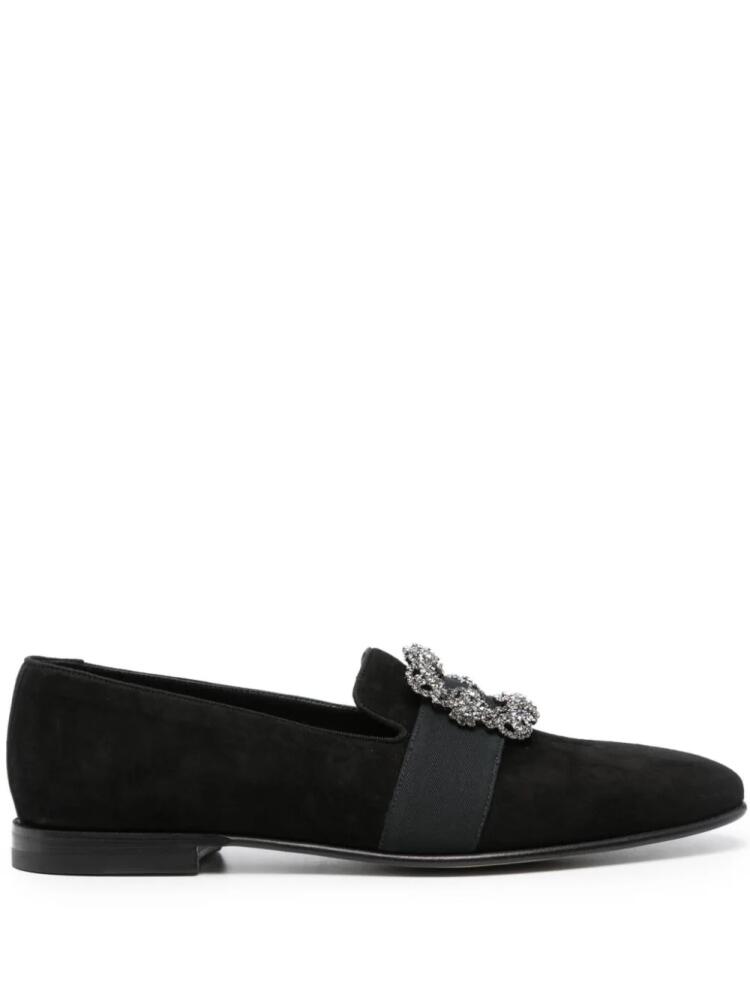 Manolo Blahnik Carlton suede loafers - Black Cover