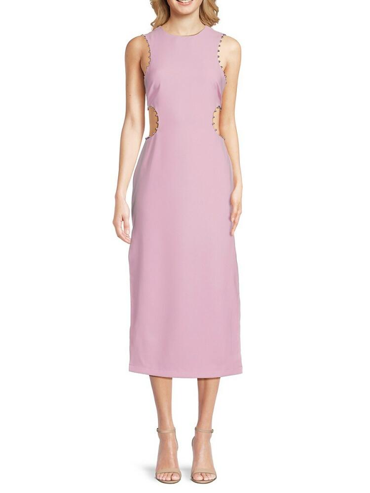 Avec Les Filles Women's Cutout Midi Sheath Dress - Lilac Cover