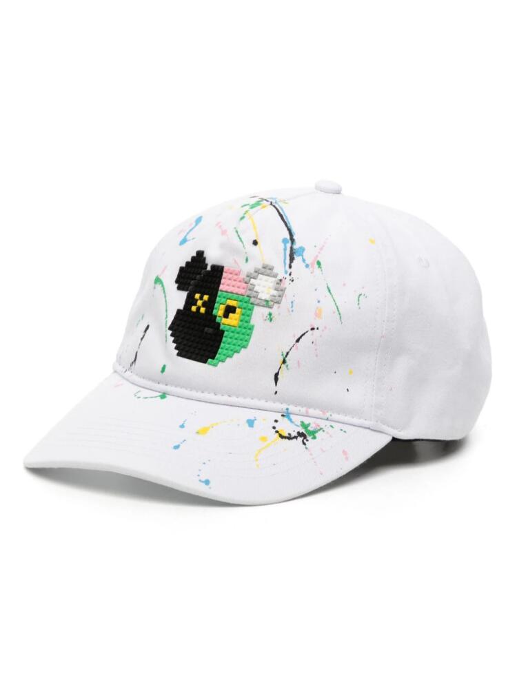 Mostly Heard Rarely Seen 8-Bit bear-motif cotton cap - White Cover