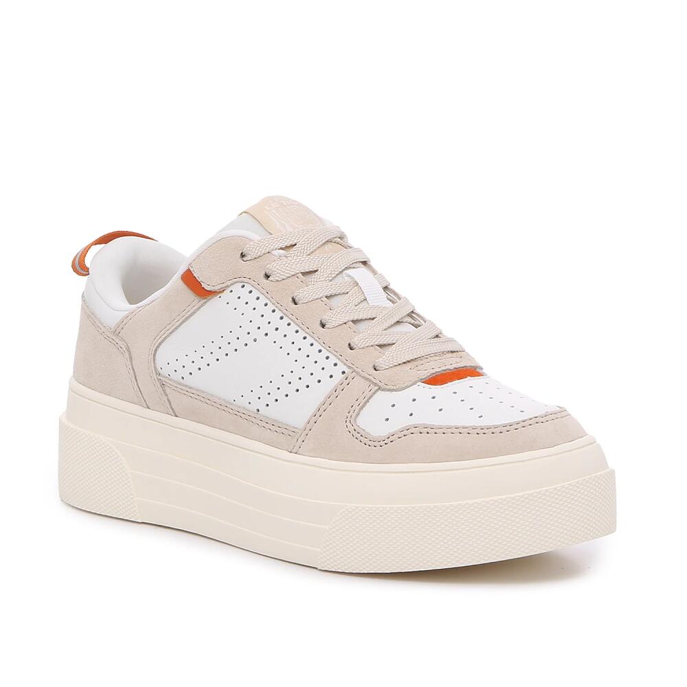 Le TIGRE Midtown Platform Sneaker | Women's | Light Grey/Orange/White Platform Cover